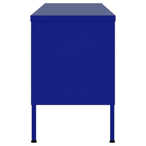 Tv-skab 105x35x50 cm stål Marineblå