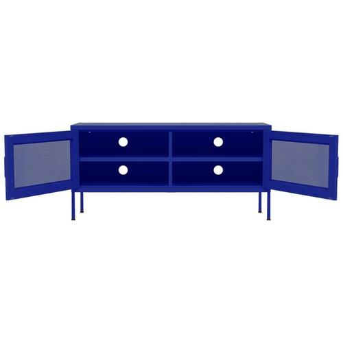 Tv-skab 105x35x50 cm stål Marineblå