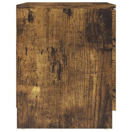 Sengeborde 2 stk. 40 x 40 x 50 cm - røget egetræ