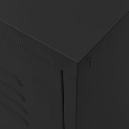 Tv-skab 105x35x50 cm stål Sort