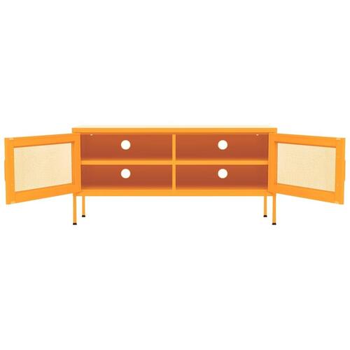 Tv-skab 105x35x50 cm stål Sennepsgul