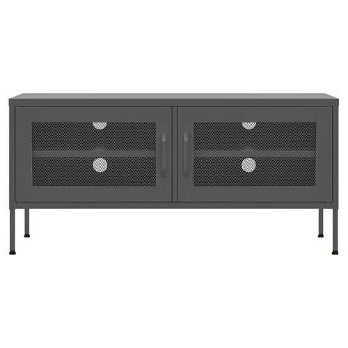Tv-skab 105x35x50 cm stål Antracitgrå
