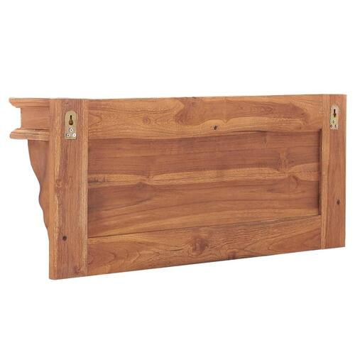 Væghængt knagerække 80x16,5x35 cm massivt teaktræ