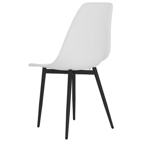 Spisebordsstole 2 stk. PP hvid