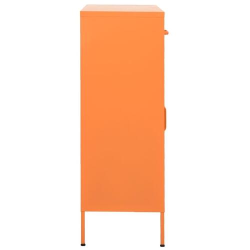 Opbevaringsskab 80x35x101,5 cm stål orange