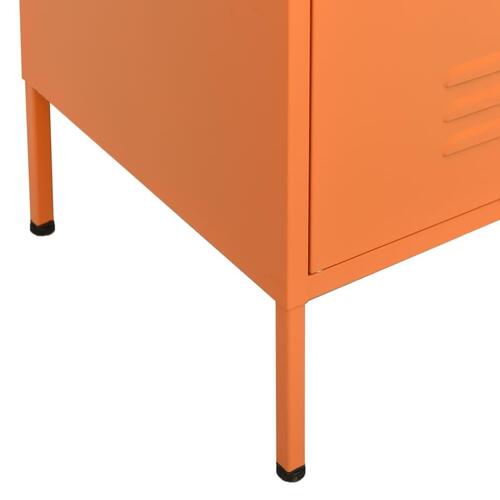 Opbevaringsskab 80x35x101,5 cm stål orange