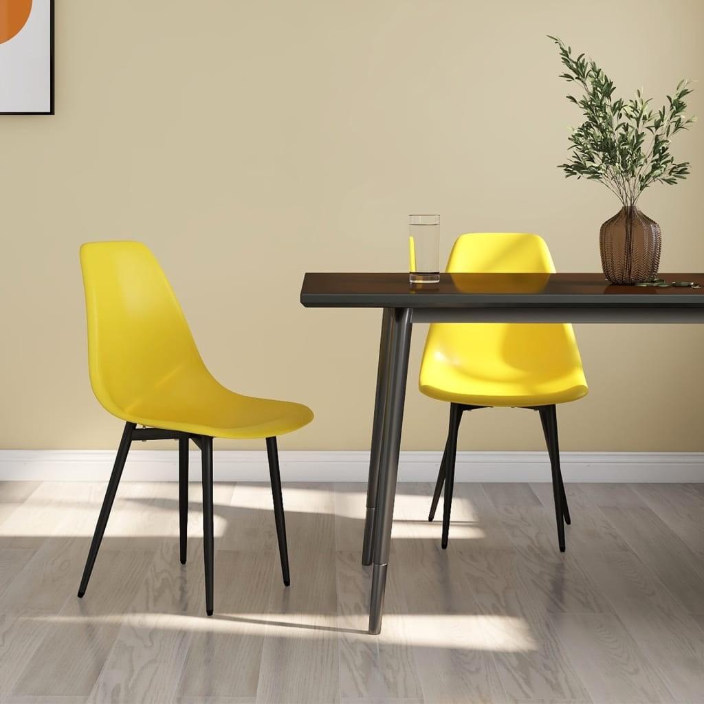 Spisebordsstole 2 stk. PP gul