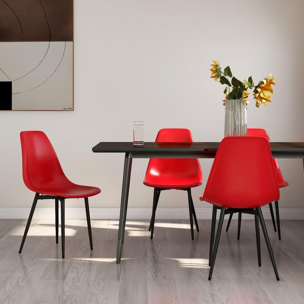 Spisebordsstole 4 stk. PP rød