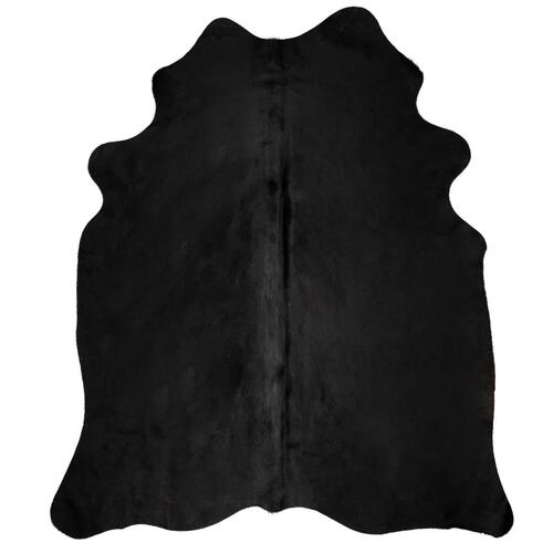 Gulvtæppe i ægte koskind 150 x 170 cm sort