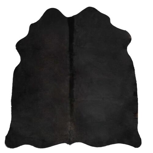 Gulvtæppe i ægte koskind 150 x 170 cm sort
