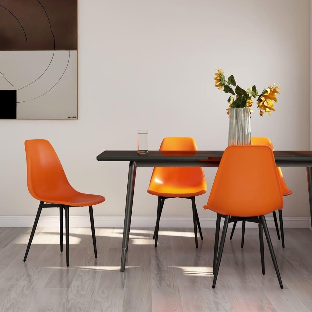 Spisebordsstole 4 stk. PP orange