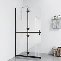 Foldbar brusevæg 80x190 cm halvt matteret sikkerhedsglas