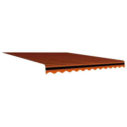 Markisedug 300x250 cm kanvas orange og brun