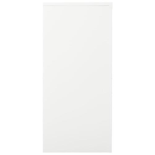 Skab med skydelåger 90x40x90 cm stål hvid