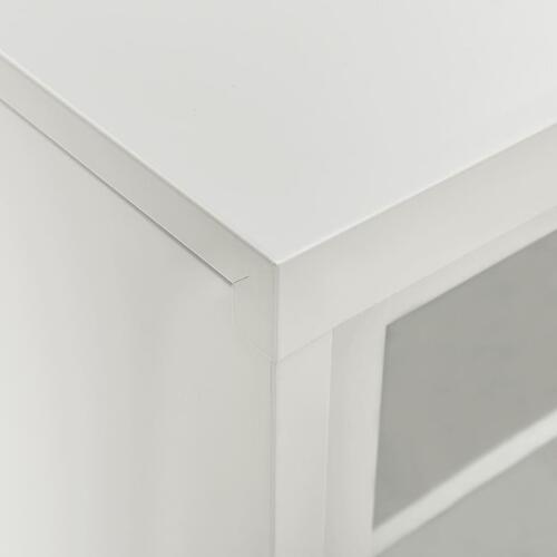 Skab med skydelåger 90x40x90 cm stål lysegrå