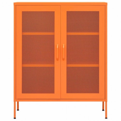 Opbevaringsskab 80x35x101,5 cm stål orange