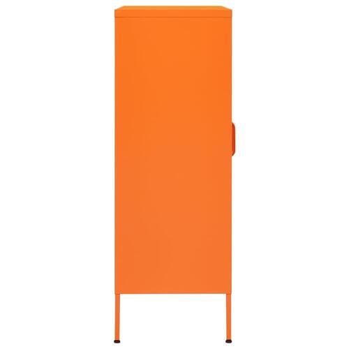 Opbevaringsskab 80x35x101,5 cm stål orange