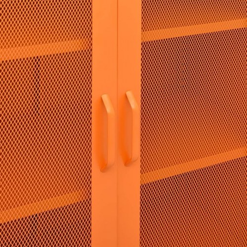 Opbevaringsskab 80x35x101,5 cm stål orange