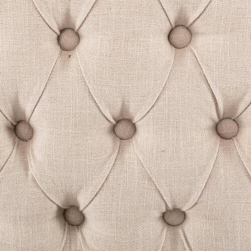 Spisebordsstole 2 stk. hør-look stof beige
