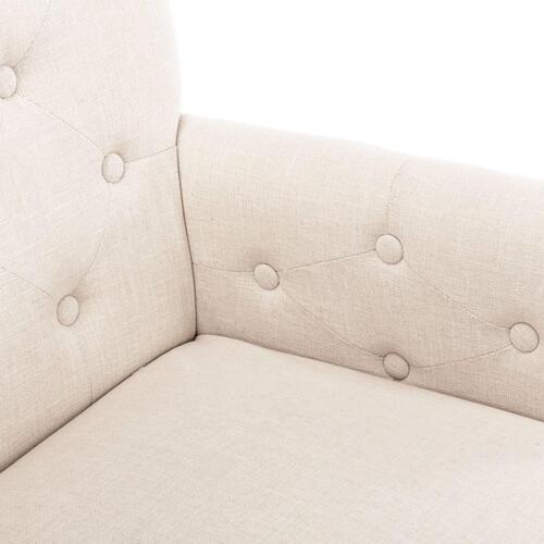Spisebordsstole med armlæn 4 stk. stof beige