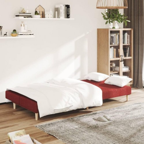 2-personers sovesofa stof vinrød