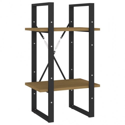 Bogreol 40x30x175 cm 5 hylder massivt fyrretræ brun