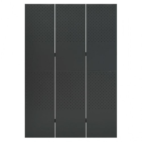 3-panels rumdeler 120x180 cm stål antracitgrå