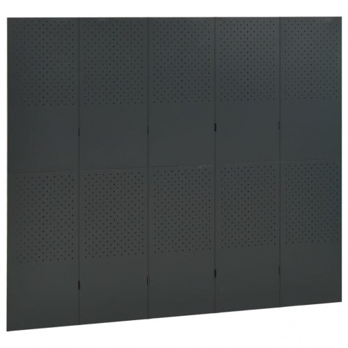 5-panels rumdeler 200x180 cm stål antracitgrå