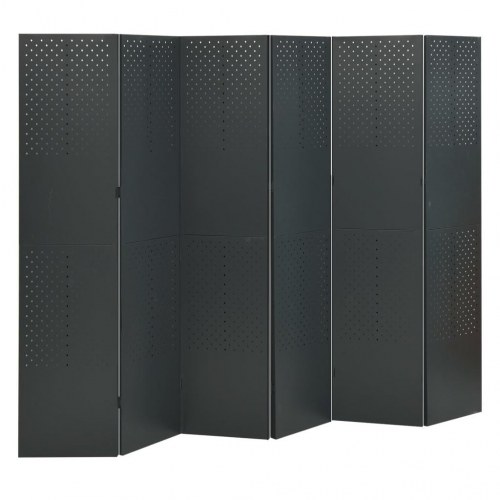 6-panels rumdeler 240x180 cm stål antracitgrå