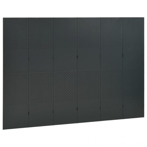 6-panels rumdeler 240x180 cm stål antracitgrå