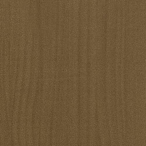 Bogreol med 3 hylder 40x30x105 cm massivt fyrretræ honningbrun