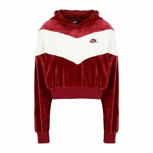 Hættetrøje til Kvinde Nike Sportswear Heritage Mørkerød S