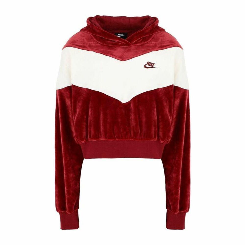 Hættetrøje til Kvinde Nike Sportswear Heritage Mørkerød S