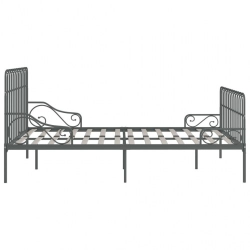 Sengestel med lamelbund 180 x 200 cm metal grå