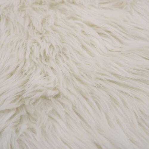 Gulvtæppe 60 x 90 cm kunstigt fåreskind hvid
