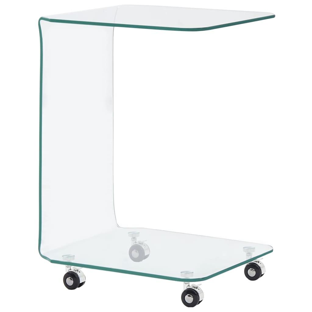 Sofabord 45 X 40 X Hærdet Glas Transparent - 63 cm