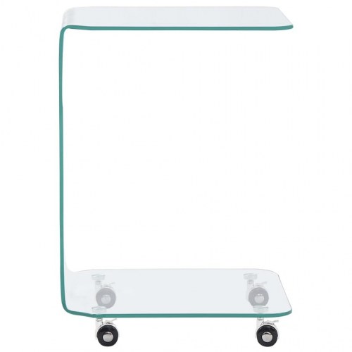 Sofabord 45 x 40 x 63 cm hærdet glas transparent