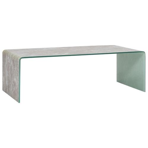 Sofabord 98 x 45 x 31 cm brun marmor hærdet glas