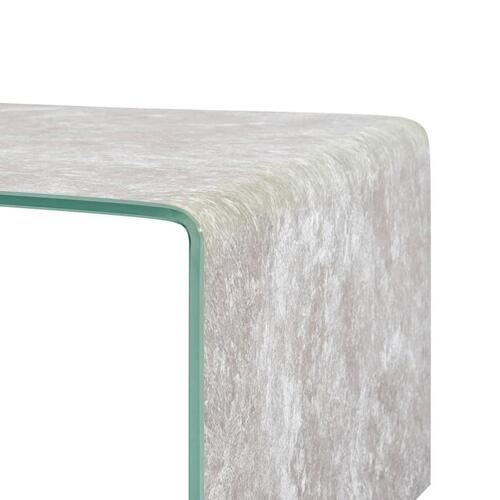 Sofabord 98 x 45 x 31 cm brun marmor hærdet glas