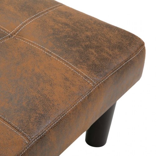 2-personers sofa imiteret ruskind brun