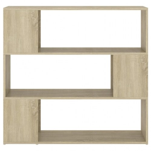 Bogreol/rumdeler 100×24×94 cm i konstrueret træ - sonoma-eg