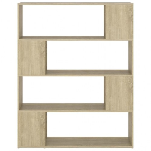 Bogreol/rumdeler 100×24×124 cm i konstrueret træ - sonoma-eg