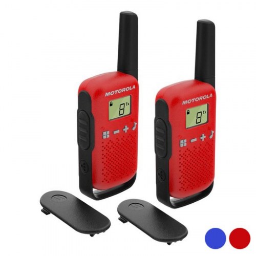 Motorola T42 walkie-talkie sæt - 1,3" LCD, 4 km, rød (2 stk.)