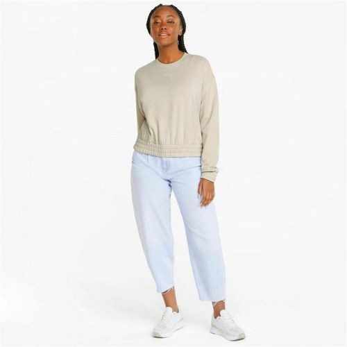 Hættetrøje til Mænd Puma HER Crew Beige - M