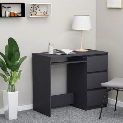 Skrivebord 90x45x76 cm spånplade grå