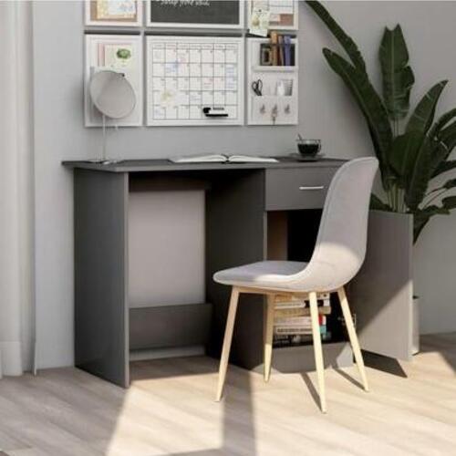 Skrivebord 100x50x76 cm konstrueret træ grå