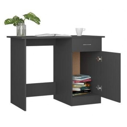 Skrivebord 100x50x76 cm konstrueret træ grå