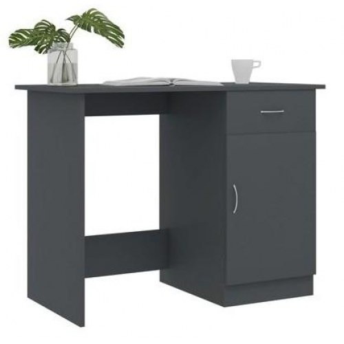 Skrivebord 100x50x76 cm konstrueret træ grå