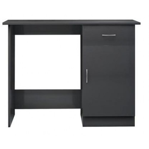 Skrivebord 100x50x76 cm konstrueret træ grå højglans