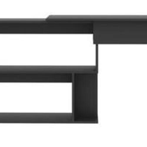 Skrivebord til hjørne 200x50x76 cm konstrueret træ grå